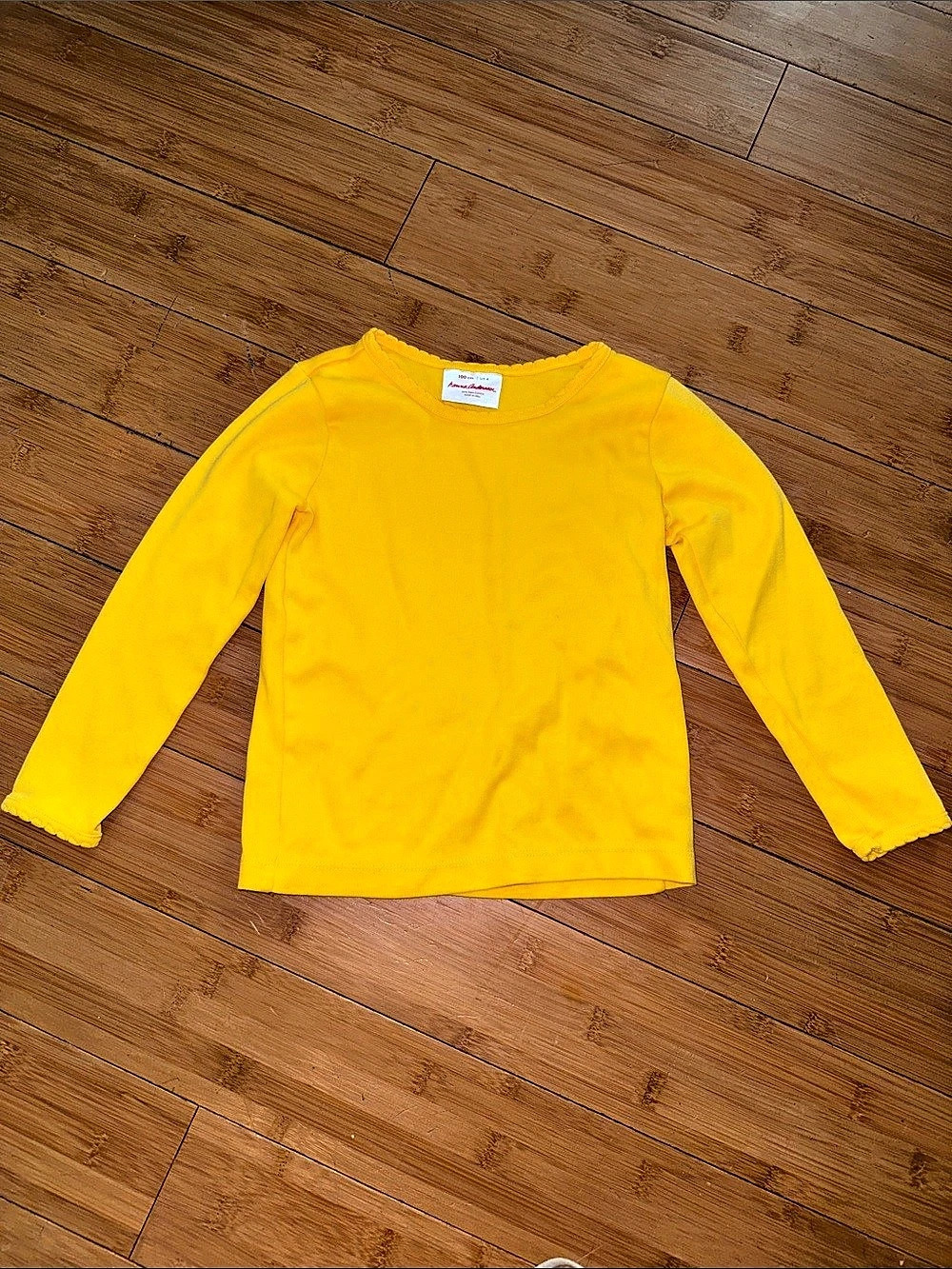 Hanna Andersson Long Sleeve Tee in Yellow Size 4T